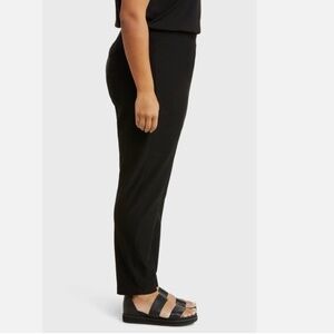 Eileen Fisher Black Slim Pants Plus Size Pull-On 3X office business casual work